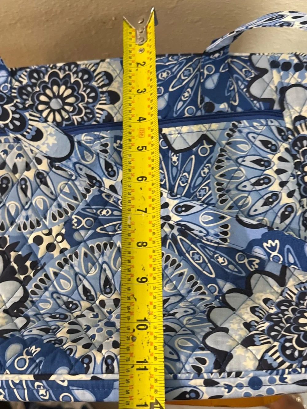 Vera Bradley Blue Floral Quilted Tote Bag